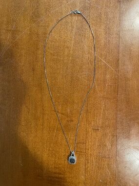 Sterling Silver Chocolate Diamond Necklace